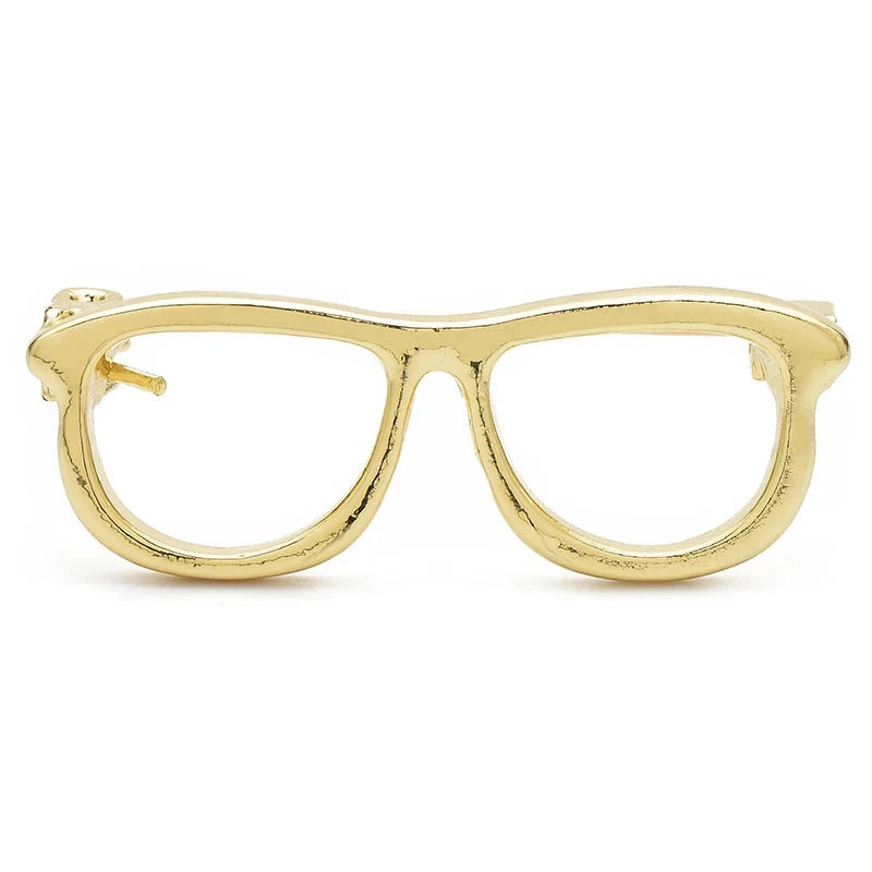 Polished Eyeglasses Frame Brooch