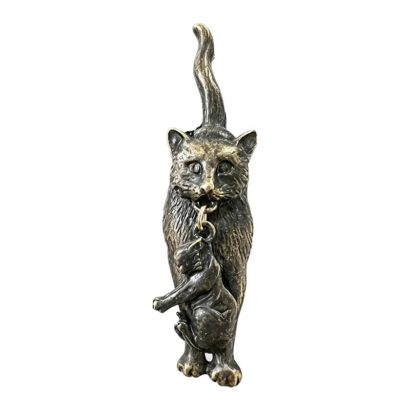 Mother Cat Carrying a Kitten Brooch original white background product photo