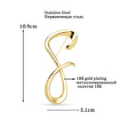 Oversized Flowing Letter S Brooch — product view