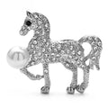 Rhinestone Standing Horse Brooch product variant photo
