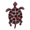 Jeweled Sea Turtle Brooch — Red