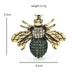 Vintage Rhinestone Bee Brooch