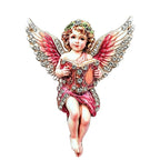 Reading Angel with Jeweled Wings Brooch original white background product photo