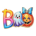 Boo Ghost and Pumpkin Halloween Brooch original white background product photo