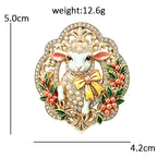 Pearl-Look-Accent Sheep Cameo Brooch