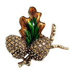 Autumn Pinecone and Leaf Brooch original white background variant photo