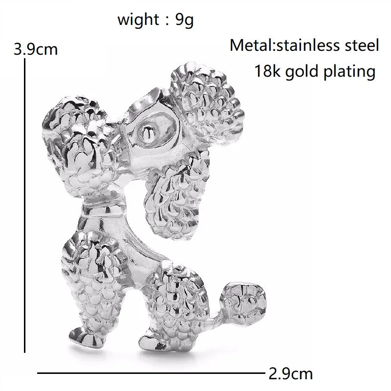 Stainless Steel Symbol and Character Brooch