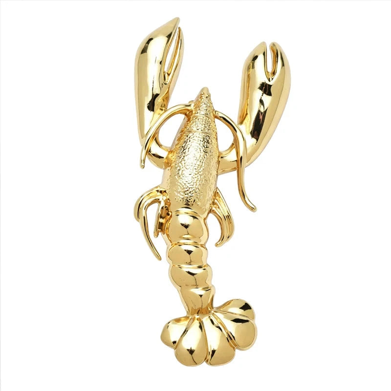 Sculptural Lobster with Raised Claws Brooch