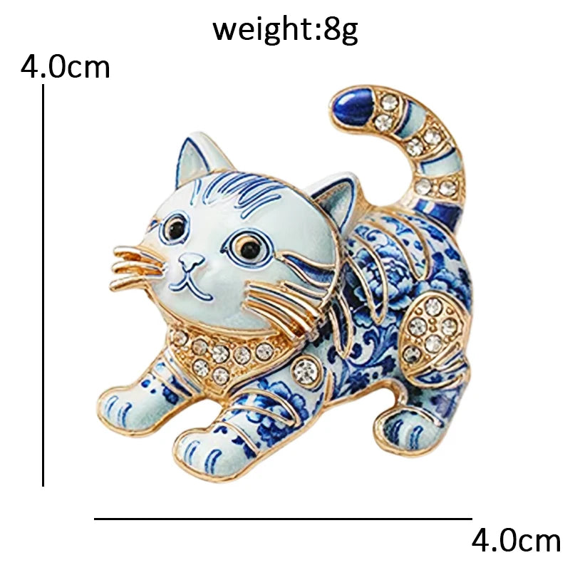 Floral Woodland Creature Motif Brooch