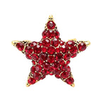 Pave Rhinestone Five Point Star Brooch original white background product photo