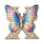 Butterfly Letter X Sparkle Brooch original white background product photo
