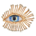 Blue Eye with Radiating Golden Lashes Brooch product variant photo