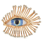 Blue Eye with Radiating Golden Lashes Brooch product variant photo