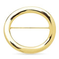 Polished Open Circle Brooch — Gold
