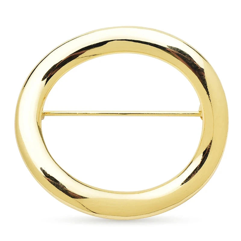 Polished Open Circle Brooch