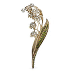 Sparkling Lily of the Valley Stem Brooch original white background product photo
