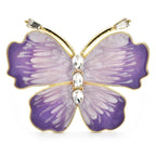 Soft Enamel Butterfly with Sparkling Body Brooch — Purple