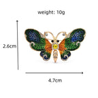 Jeweled Enamel Butterfly Brooch — dimensions