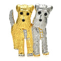 Two-Tone Terrier Pair Brooch