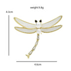 Polished Minimalist Dragonfly Brooch
