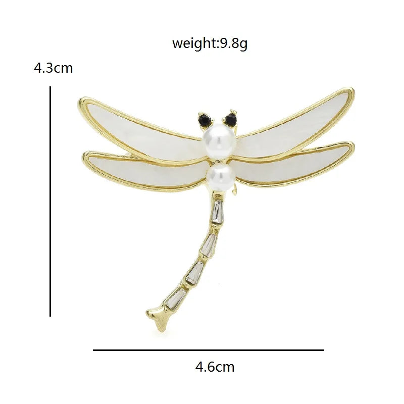 Polished Minimalist Dragonfly Brooch