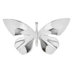 Polished Sculptural Butterfly Brooch — Silver