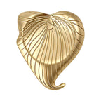 Sculpted Heart-Shaped Leaf Brooch original white background product photo