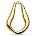 Sculptural Teardrop Stainless Steel Brooch — Gold