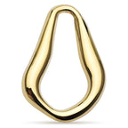 Sculptural Teardrop Stainless Steel Brooch — Gold