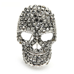 Crystal Pavé Skull Brooch