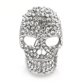 Crystal Pavé Skull Brooch