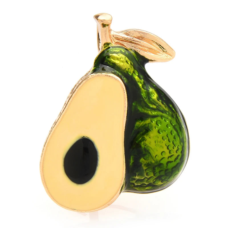 Enamel Avocado Pair Brooch