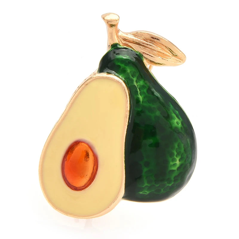 Enamel Avocado Pair Brooch