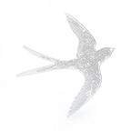 Etched Swallow Silhouette Brooch
