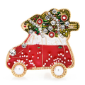 Enamel Christmas Tree Car Brooch