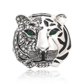 Jeweled Tiger Face Brooch
