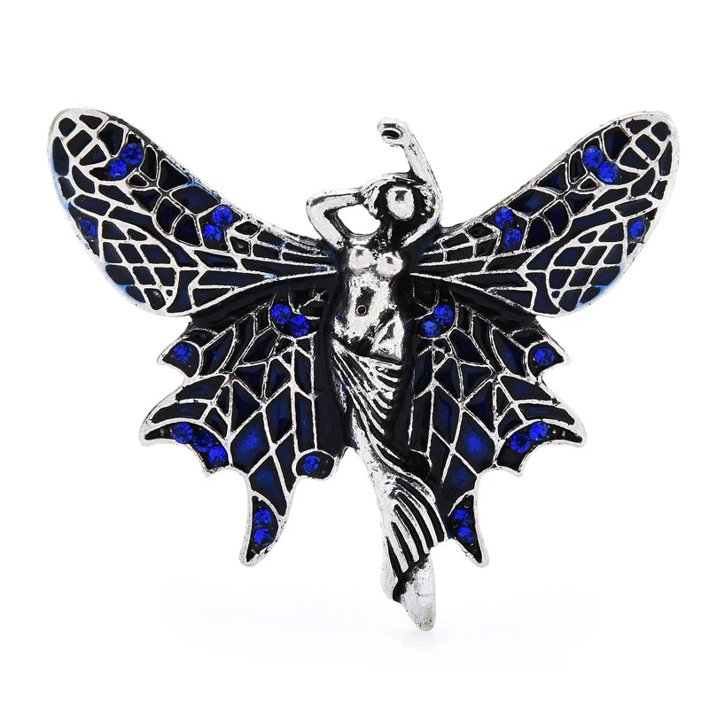 Enamel Butterfly Fairy Brooch