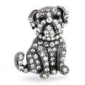 Jeweled Shar Pei Dog Brooch