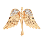 Sculpted Angel with Open Wings Brooch