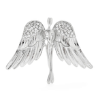 Sculpted Angel with Open Wings Brooch