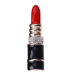 Red Enamel Lipstick Brooch