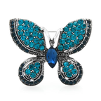 Jeweled Teardrop Wing Butterfly Brooch
