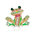 Smiling Jeweled Frog Brooch