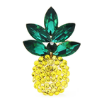 Yellow and Green Jeweled Pineapple Brooch