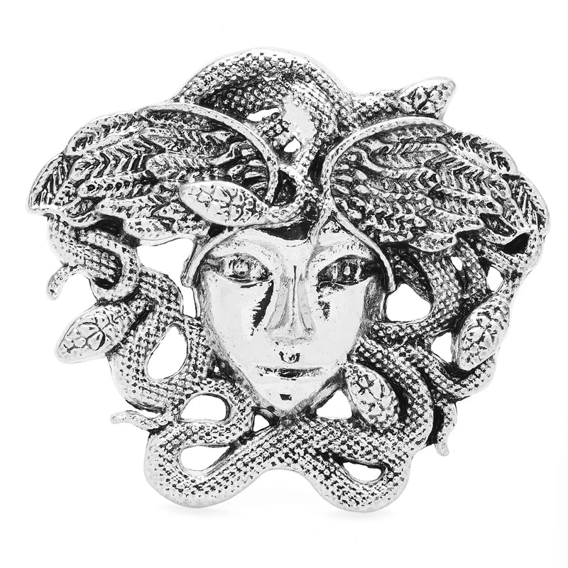 Vintage Medusa Head Brooch