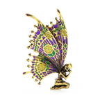 Patterned Butterfly Wing Fairy Brooch