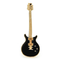 Black Enamel Electric Guitar Brooch