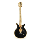 Black Enamel Electric Guitar Brooch