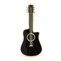 Black Enamel Acoustic Guitar Brooch