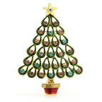 Teardrop Ornament Christmas Tree Brooch